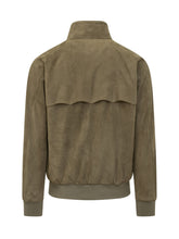 BARACUTA - Giacca G9 in Pelle Scamosciata con Zip - Verde - LIDIASHOPPING® - Official Website