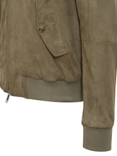 BARACUTA - Giacca G9 in Pelle Scamosciata con Zip - Verde - LIDIASHOPPING® - Official Website