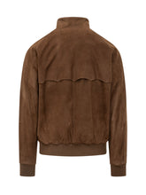 BARACUTA - Giacca G9 in Pelle Scamosciata con Zip - Marrone - LIDIASHOPPING® - Official Website