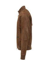 BARACUTA - Giacca G9 in Pelle Scamosciata con Zip - Marrone - LIDIASHOPPING® - Official Website