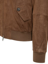 BARACUTA - Giacca G9 in Pelle Scamosciata con Zip - Marrone - LIDIASHOPPING® - Official Website