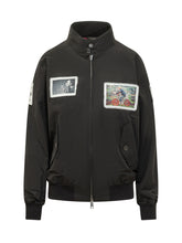 BARACUTA - Zip Jacket with Pockets and Patch - Black - LIDIASHOPPING® - Official Website