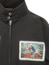 BARACUTA - Zip Jacket with Pockets and Patch - Black - LIDIASHOPPING® - Official Website