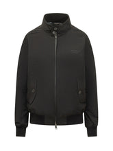 BARACUTA - Zip Jacket with Buttoned Pockets - Black - LIDIASHOPPING® - Official Website