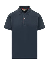 BARACUTA - Polo with Tartan Placket - Blue - LIDIASHOPPING® - Official Website