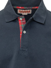 BARACUTA - Polo with Tartan Placket - Blue - LIDIASHOPPING® - Official Website