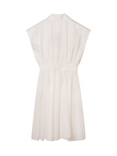 ELISABETTA FRANCHI KIDS - Sleeveless Midi Dress with Collar - White - LIDIASHOPPING® - Official Website