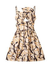 ELISABETTA FRANCHI KIDS - Dress with Front Knot and Straps - Beige - LIDIASHOPPING® - Official Website