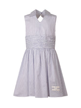 ELISABETTA FRANCHI KIDS - Abito Senza Maniche a Righe - Bianco - LIDIASHOPPING® - Official Website