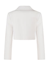 ELISABETTA FRANCHI KIDS - Cropped Blazer with Lapels - White - LIDIASHOPPING® - Official Website