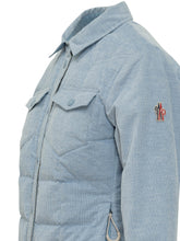MONCLER GRENOBLE - Nangy Jacket with Classic Collar and Flap Pockets - Blue - LIDIASHOPPING® - Official Website
