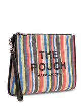 MARC JACOBS - Pochette The Large Pouch a Righe con Logo Frontale - Multicolore | Lidia Shopping | Official Website