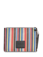 MARC JACOBS - Pochette The Large Pouch a Righe con Logo Frontale - Multicolore | Lidia Shopping | Official Website