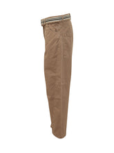 MORDECAI - Trousers with Belt and Shaped Pockets - Beige - LIDIASHOPPING® - Official Website
