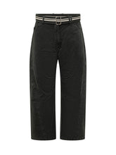 MORDECAI - Trousers with Belt and Structured Seams - Black - LIDIASHOPPING® - Official Website