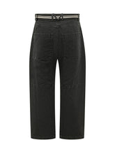 MORDECAI - Trousers with Belt and Structured Seams - Black - LIDIASHOPPING® - Official Website