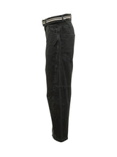 MORDECAI - Trousers with Belt and Structured Seams - Black - LIDIASHOPPING® - Official Website