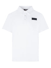 BALMAIN KIDS - Polo con Logo Applicato e Colletto Classico - Bianco - LIDIASHOPPING® - Official Website