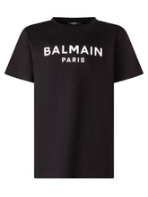BALMAIN KIDS - T-shirt con Maxi Logo - Nero - LIDIASHOPPING® - Official Website