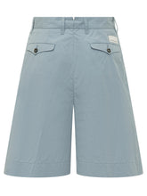 NINE:INTHE:MORNING - Quarzo Wide Leg Bermuda - Blue - LIDIASHOPPING® - Official Website