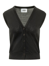 ALPHA STUDIO - Knit Vest with Buttons - Black - LIDIASHOPPING® - Official Website
