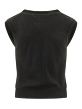ALPHA STUDIO - Knit Vest with Buttons - Black - LIDIASHOPPING® - Official Website