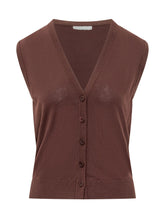 ALPHA STUDIO - Sleeveless Buttoned Cardigan - Red - LIDIASHOPPING® - Official Website