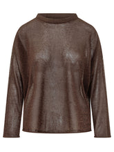 ALPHA STUDIO - Maglia Girocollo a Maniche Lunghe - Marrone - LIDIASHOPPING® - Official Website