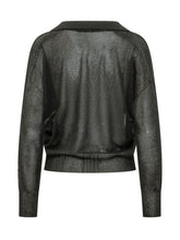ALPHA STUDIO - Knit Polo Long Sleeve - Black - LIDIASHOPPING® - Official Website