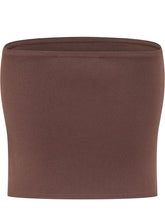 ALPHA STUDIO - Bandeau Knit Top - Brown - LIDIASHOPPING® - Official Website