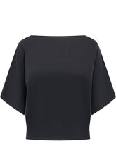 ALPHA STUDIO - Top con Scollo a Barca - Nero - LIDIASHOPPING® - Official Website
