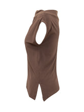 ALPHA STUDIO - Top con Scollo a Barca e Maniche Corte - Marrone - LIDIASHOPPING® - Official Website