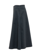 ALPHA STUDIO - Skirt with Front Pleat - Blue - LIDIASHOPPING® - Official Website