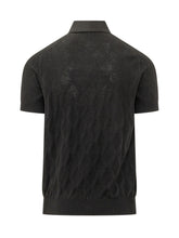 KNIT DE MONSIEUR - Polo con Motivo Geometrico - Nero - LIDIASHOPPING® - Official Website