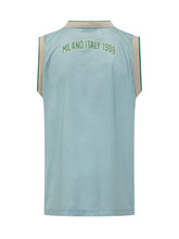 GCDS - Logo Lounge Tank with V Neck - Blue - LIDIASHOPPING® - Official Website