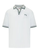 GCDS - Polo with Logo Short Sleeves - White - LIDIASHOPPING® - Official Website