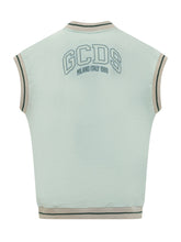 GCDS - Sleeveless Top with Logo - Blue - LIDIASHOPPING® - Official Website