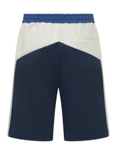 GCDS - Color Block Shorts with Elastic Waist - Blue - LIDIASHOPPING® - Official Website