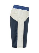GCDS - Color Block Shorts with Elastic Waist - Blue - LIDIASHOPPING® - Official Website