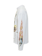 GCDS - T-Shirt Riders con Stampa Grafica - Bianco - LIDIASHOPPING® - Official Website