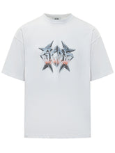 GCDS - T-Shirt Bulletproof con Stampa Frontale - Bianco - LIDIASHOPPING® - Official Website