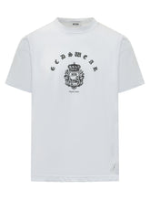 GCDS - T-Shirt Stemma con Stampa Frontale - Bianco - LIDIASHOPPING® - Official Website