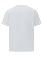GCDS - T-Shirt Stemma con Stampa Frontale - Bianco - LIDIASHOPPING® - Official Website