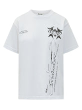 GCDS - T-Shirt History con Stampa Grafica - Bianco - LIDIASHOPPING® - Official Website