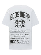 GCDS - T-Shirt History con Stampa Grafica - Bianco - LIDIASHOPPING® - Official Website
