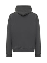 GCDS - Logo Gems Hoodie with Hood and Kangaroo Pocket - Grey - LIDIASHOPPING® - Official Website