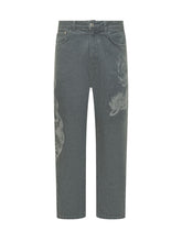 GCDS - Carrot Jeans with Graphic Print - Grey - LIDIASHOPPING® - Official Website