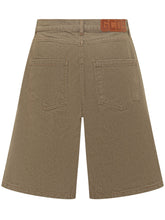 GCDS - Bermuda Denim con Logo Applicato - Verde - LIDIASHOPPING® - Official Website