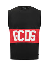GCDS - Logo Sleeveless Tee with Front Print - Black - LIDIASHOPPING® - Official Website