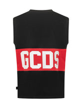 GCDS - Logo Sleeveless Tee with Front Print - Black - LIDIASHOPPING® - Official Website